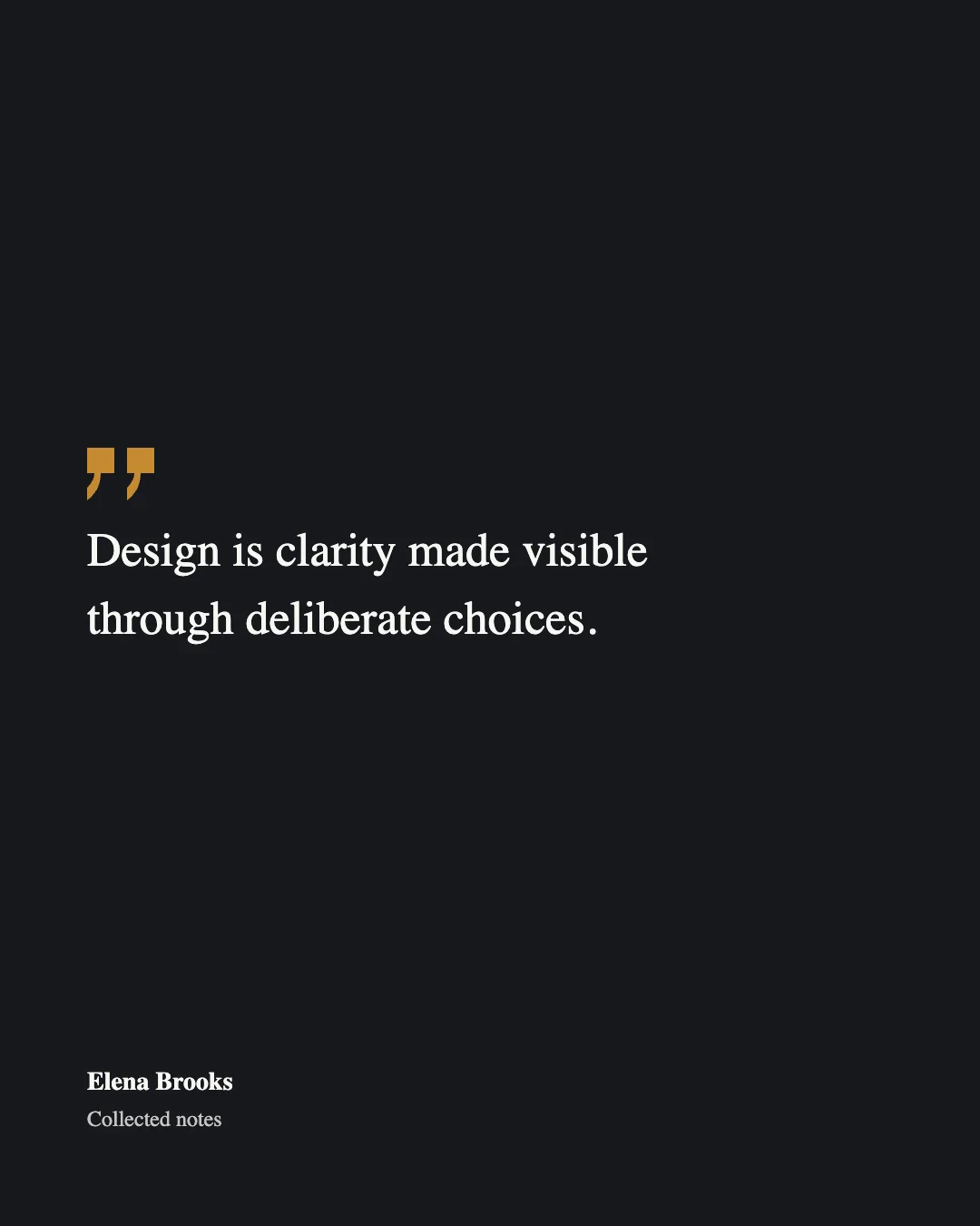 Portrait dark quote card with an attributed quotation and generous margins.